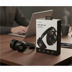 Black Noise Cancelling Over-Ear Bluetooth Headphones